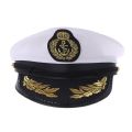 Alien White Adult Yacht Boat Captain Navy Cosplay Dress Hat. 
