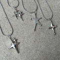 Y2K Star Pendant Frosted Beads Necklace For Women Korean Fashion Whole Titanium Steel Snake Chain Necklaces Jewelry Accessories. 