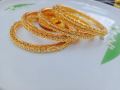 Golden Plated Bangles Or Curi for Womenn 4 Pcs Set. Golden Hater Bala Party Bangles For Women & Girls gift. C:A60. 