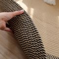 Japanese Style Woven Carpet Jute Round Floor Mat (S). 