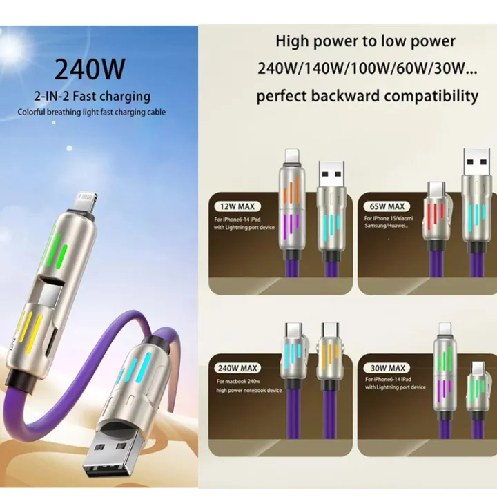 240W%204%20in%201%20Functional%20Super%20Fast%20Charge%20USB%20Type%20C%20Liquid%20Silicone%20Aluminum%20Alloy%20Data%20Cable%20For%20iPhone%20Huawei%20Samsung%20Xiaomi%20-%20Image%202