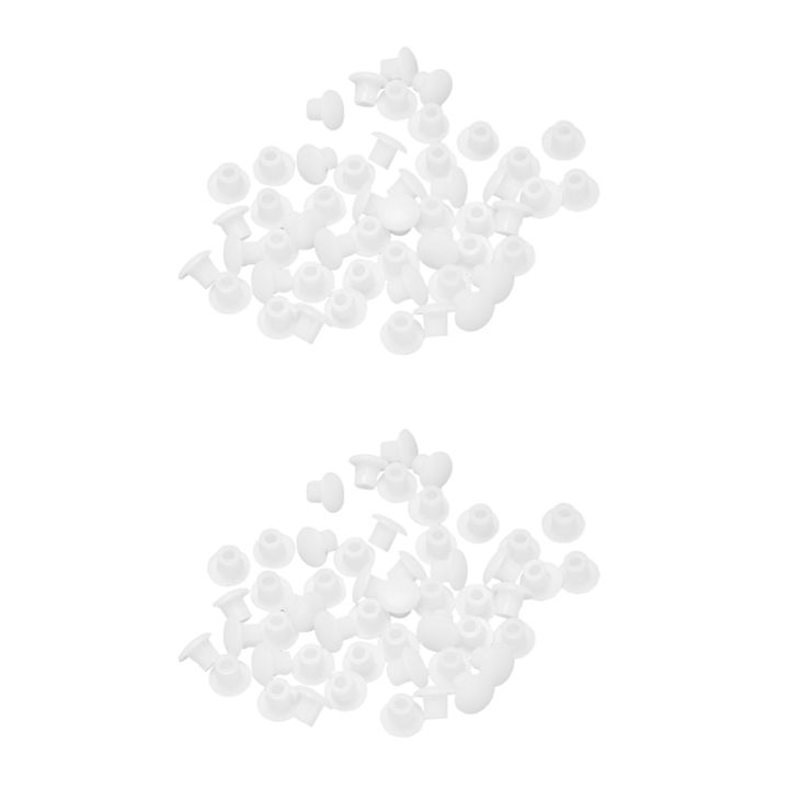 Plastic%20Round%20Shaped%20Cover%20Screw%20Cap%20Lid%20White%20100Pcs%20for%205mm%20Dia%20Hole%20-%20Image%202