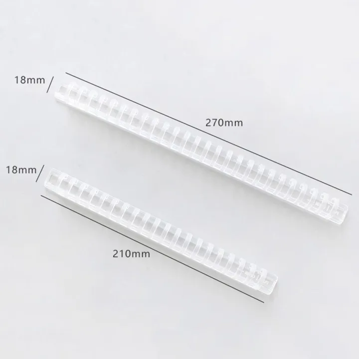 AUGUSTINE%20Loose%20Leaf%20Book%20Binder%20Rings%20Transparent%20Push-pull%20File%20Organizer%20Office%20Accessory%20Paper%20Collection%20Clips%20for%20Notebook%20Album%20Scrapbook%20Plastic%20Comb%20Bindings%20-%20Image%204