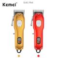 Kemei KM-802 Metal Engraving Hair Clipper With LED Display For Men. 