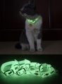 Cat Collar with Belll Night Glow Reflective Cats Collar Kitty Necklace Safety Kitten Neck Ring Breakaway Rubber - Cat Belt - Cat Belt.