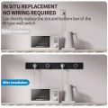 Wall power rail socket, kitchen aluminum expansion socket 40cm 50cm, built-in socket on countertop.