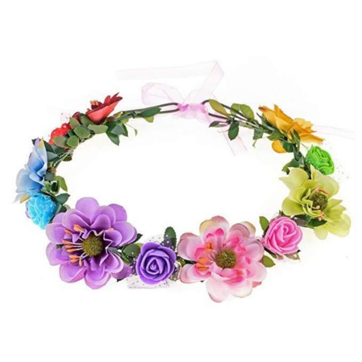 Wedding%20Crown%20Floral%20Festival%20Headwear%20Garland%20Baby%20Hair%20Accessories%20Flowers%20Crown%20Headpiece%20-%20Image%202