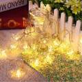 2M 20 LED Snowflake Light String Twinkle Garlands Battery Powered Lamp Holiday Party Wedding Decorative Fairy Light. 