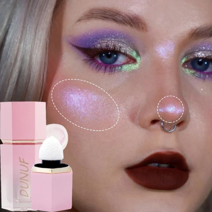 7 Colors Liquid Highlighter Face Contour Lasting Brighten Illuminator Body Shimmer Pearl White Liquid Highlight Makeup Cosmetics