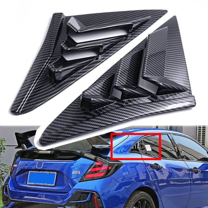 【Deal of the day】 PAIR Rear Side Window Louvers Shutter ABS Air Vent ...