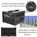 Intelligent Efficient Step Up Down Transformer ST-1000W Household Electrical Appliance Voltage Converter - eu. 