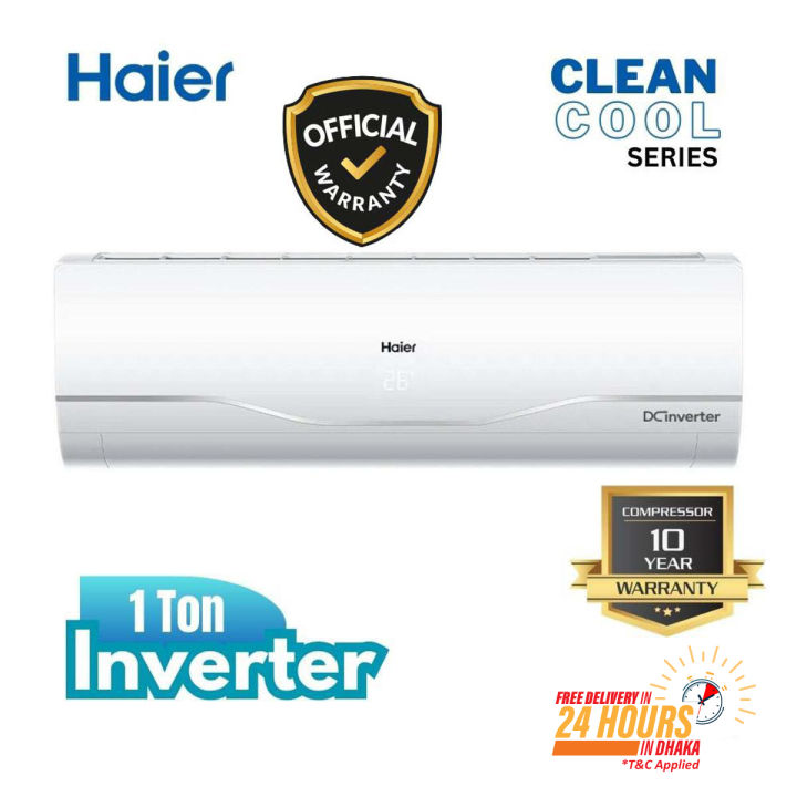 Haier 1 Ton CleanCool Inverter AC -HSU-12CleanCool:(INV)(3DF)(QA)