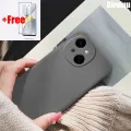 (Free Tempered Glass)Biruiqu For Tecno Spark Go 1 Shockproof Anti Slip Soft TPU Sandstone Matte Back Case Cover. 