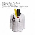 Doctor Coat Pen Pencil Holder Stand For Desk And Offices Tables (Plastic), Stationery, White.