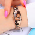 Ladies Fashion Luxury Stainless Steel Watches Casual Wrist Quartz Watches Waist Watch for Woman and Girl.