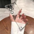 HODON Luxury Plating Slim Thin Frameless Transparent Phone Case For Samsung S26 S25 S24 S23 S22 Ultra S24 Plus Cases Camera Protection Clear PC Hard Cover. 