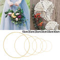 15-40Cm Metal Ring Wedding Bride Garland Flower Ring DIY Dream Catcher Circle Hoops Floral Wreath Hanging Decoration 1Pcs. 