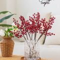 New Chinese Hawthorn Fake Flower Lucky Fortune Fruit Coffee Table Living Room Housewarming Decoration Wedding New Home Dried Flower Ornament.