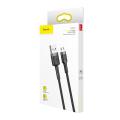 Baseus Cafule Series 1.5A Fast Charge Micro USB Cable 2 Meters Double Sided Insertion Model CAMKLF-CG1 - Gray & Black.