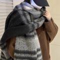 Winter Thickened Cashmere Scarf for Women Colorful Striped Plaid Scarf Large Soft Warm Shawl Fashion New Winter Accessories.