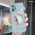 For Xiaomi Redmi Note 10 Pro Max Back Cover + Bowknot Makeup Mirror Fashion Shiny Plating Square Bumper Bling Girls Phone Case Soft TPU Silicone Shockproof Back Cover. 