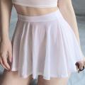 Skirt 2020 Solid Color Ice Silk Lotus Leaf Pendulum Transparent Nightclub Party Mini Skirts Women Jupe Femme Faldas Korean.