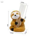 Sloth Statue Home Decor Flower Test Tube Vase Lightweight Creative Modern Resin Figurine for Housewarming Drawing Room Home Decorations. 