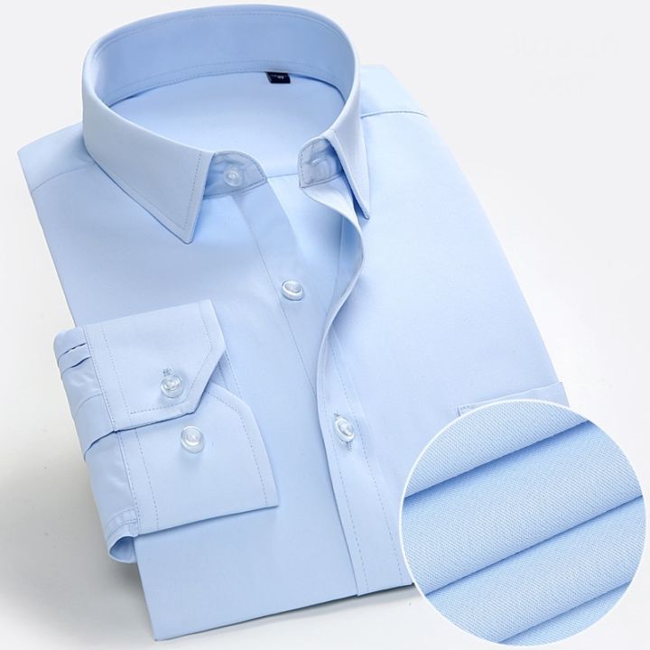 Solid%20Men%20Formal%20Shirt%20Long%20Sleeve%20Plus%20Size%208xl%20Business%20Mens%20Dress%20Shirts%20Basical%20Office%20Male%20Clothing%20with%20Front%20Pocket%20White%20-%20Image%203