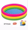 Baby Bath Tub, Baby Swimming Pool with Pumper (34 X10inch) - Multicolor. 