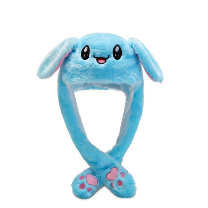 【Unbeatable Prices】 Plush Rabbit hat Cute Bunny Winter Moving ears hat Cartoon hat for Cosplay Costume party Outdoor activities Winter fashion Gift for girlfriend Kids Girlfriend