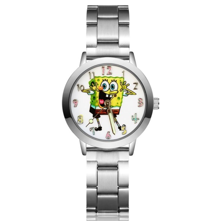 Cute%20Cartoon%20Pretty%20Spongebob%20Style%20Children's%20Watches%20Kids%20Student%20Girls%20Boys%20Quartz%20Metal%20Steel%20Wrist%20Watch%20Ja137%20-%20Image%203