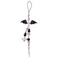 Goth Y2K Phone Charm Pendant Kawaii-Key Chain For Bag Cute Accessory Women Guitar Strap Lanyard Beaded Keychain Pendant. 