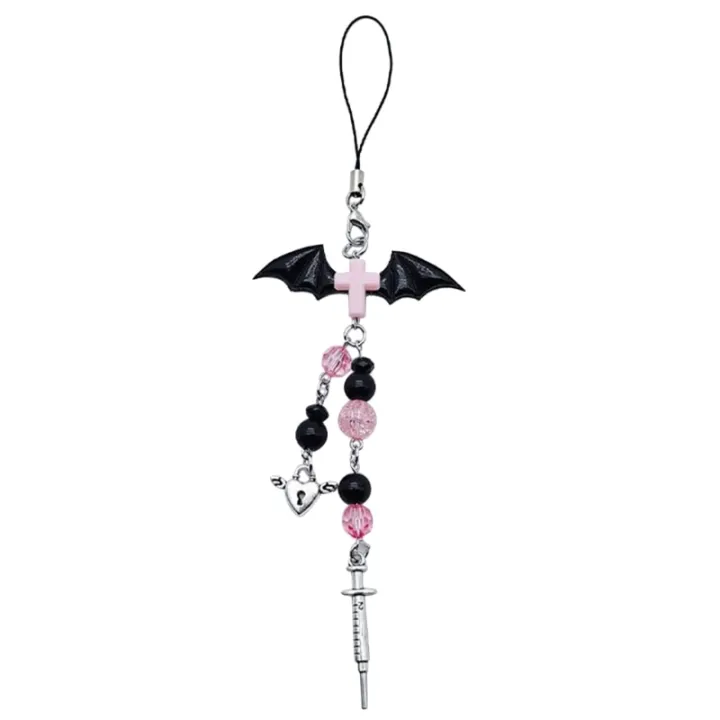 Goth%20Y2K%20Phone%20Charm%20Pendant%20Kawaii-Key%20Chain%20For%20Bag%20Cute%20Accessory%20Women%20Guitar%20Strap%20Lanyard%20Beaded%20Keychain%20Pendant%20-%20Image%204