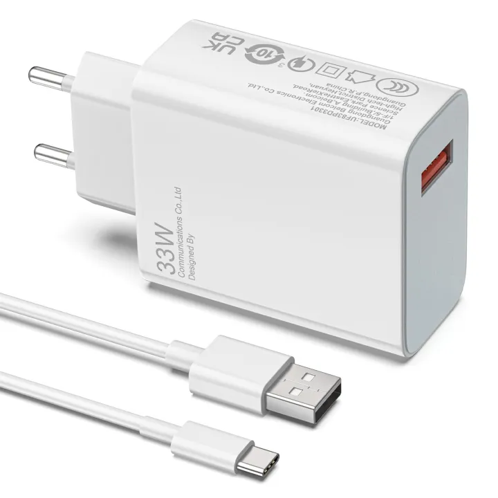 Mi 33W Xiaomi Fast Charger Turbo Charger Adapter 6A Type C Cable