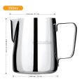 Stainless Steel M-ilk Creamer Frothing Pitcher Foamer Cup 12oz (350ml). 