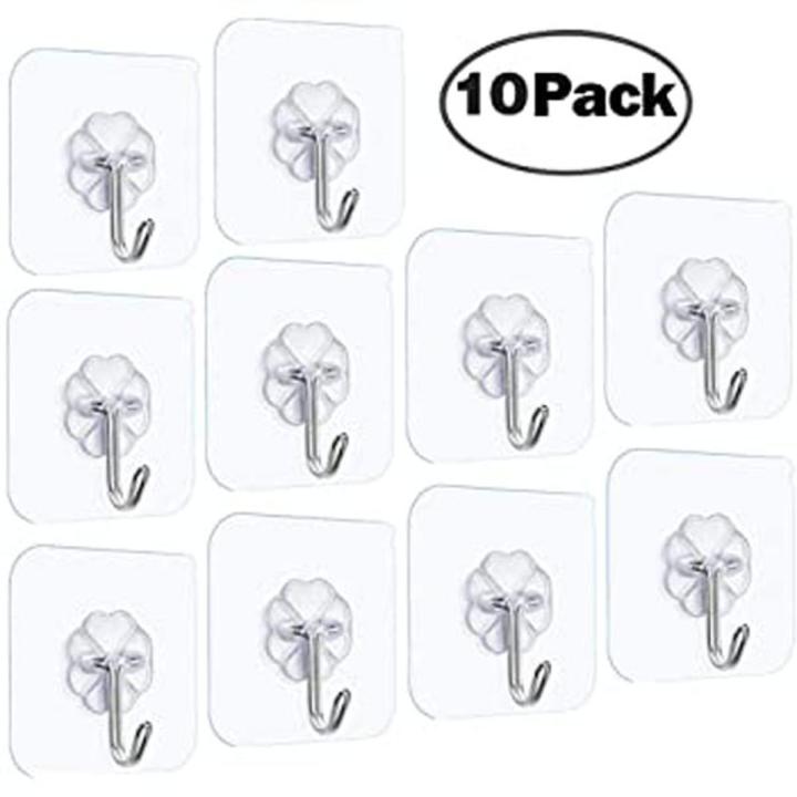 10 Piece Hanger Hook For Bathroom Transparent Strong Self Adhesive Door Wall Hanger Hooks Suction Heavy Load Rack Cup Soccer