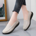 Women's Flat Shoes 2023 Spring New Women Genuine Leather Shoes Non-slip Soft Bottom Loafers Slip on Moccasins Women Boat Shoes House Foocus. 