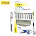 Dollar Fountain Pen 1 pcs Transparent body Calligraphy Refillable Ink PenDollar Fountain Pen Blue Transparent body Calligraphy Refillable Ink Pen. 