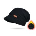 Autumn Winter Soft Plush Knitted Hat Women Girl Warm Thickened Fleece Lined Beanies Short Brim Casual Outdoor Windproof Bonnet.