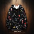 Ruppshch Men Hoodie Men Women Spring Pullover Japanese Street Harajuku Clothing Oversized Printed Anime Sweatshirt Men.