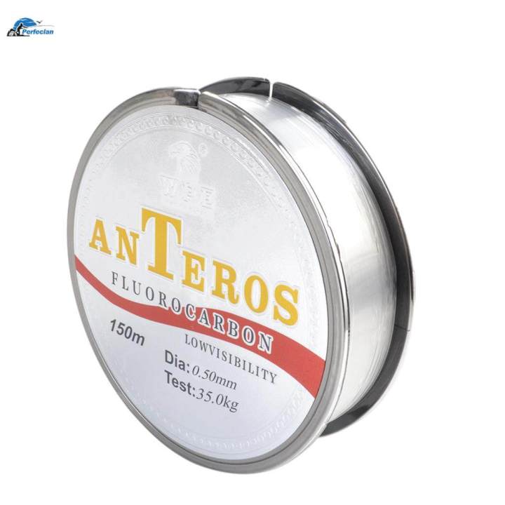 150m Fluorocarbon Coated Carbon Fibre Flexible Fishing Line Shock Resistant Leader Line Low 0.5 77lb