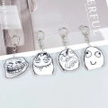 Funny TrollFace Keychain for Accessories Bag NoMeGusta Rage Face ForeverAlone Pendant Key Chain Ring Keyring Jewelry Fans Gifts. 