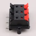 For WP6-3B 6 Way Spring Push Release Connector Speaker Terminal Block Load Spring Audio Speaker Terminals Plug Socket Clip Hudduo. 
