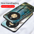 Biruiqu For Honor X9D Fashion Marble Tempered Glass Back Case Cover. 