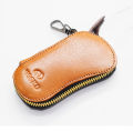 Leather key ring folder wallet or money bag type key holderbox-black - Contains enduring appeal and value - Creative and unique design elements.