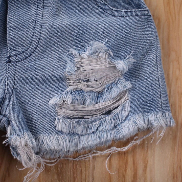 2PCS%20Baby%20Girls%20Off%20Shoulder%20T-shirts%20Tops+%20Denim%20Shorts%20Outfits%20AU%20-%20Image%206