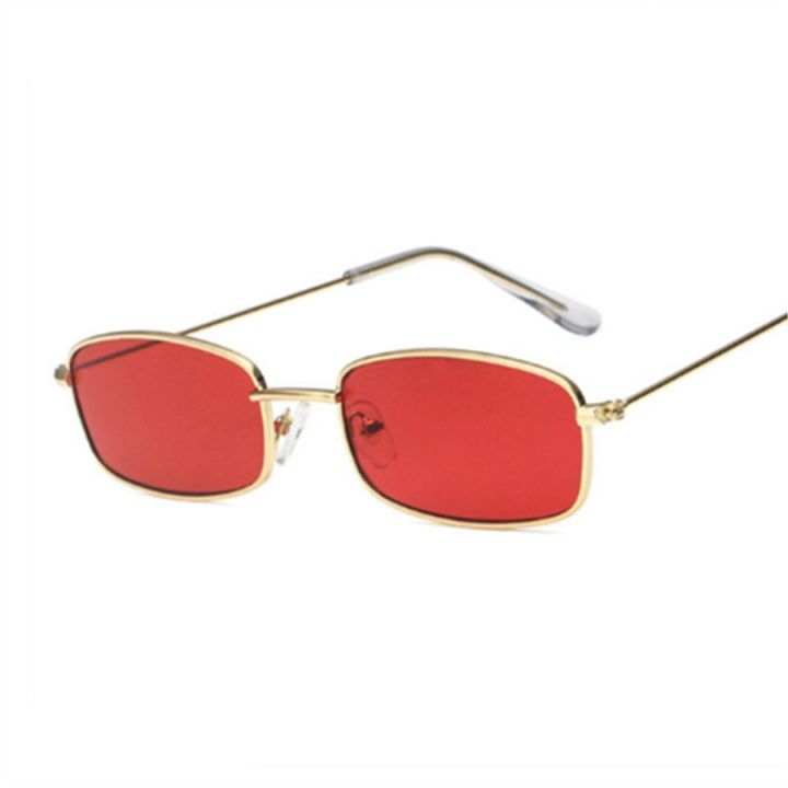 Red Pink Lens Sunglasses For Mens Small Frame Shades Eyeglass