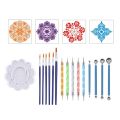 20 Piece Set Mandala Dotting Tools DIY Painting Stencils Ball Stylus Palette Paint Brushes for Canvas Rocks Coloring Drawing Crafting Art Supplies. 