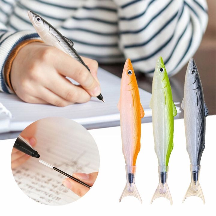 New fish pen creative marine series round bead pen fish.