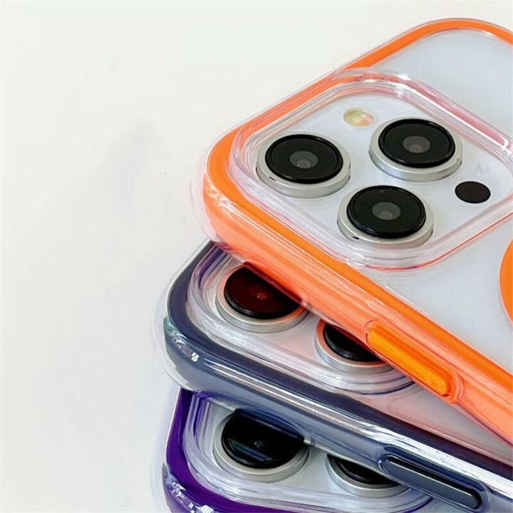 HOCE%20Shockproof%20Magnetic%20Phone%20Cases%20For%20iPhone%2015%2014%2013%20Pro%20Max%20MagSafe%20Case%20Candy%20Color%20Clear%20Soft%20Bumper%20Cover%20-%20Image%204